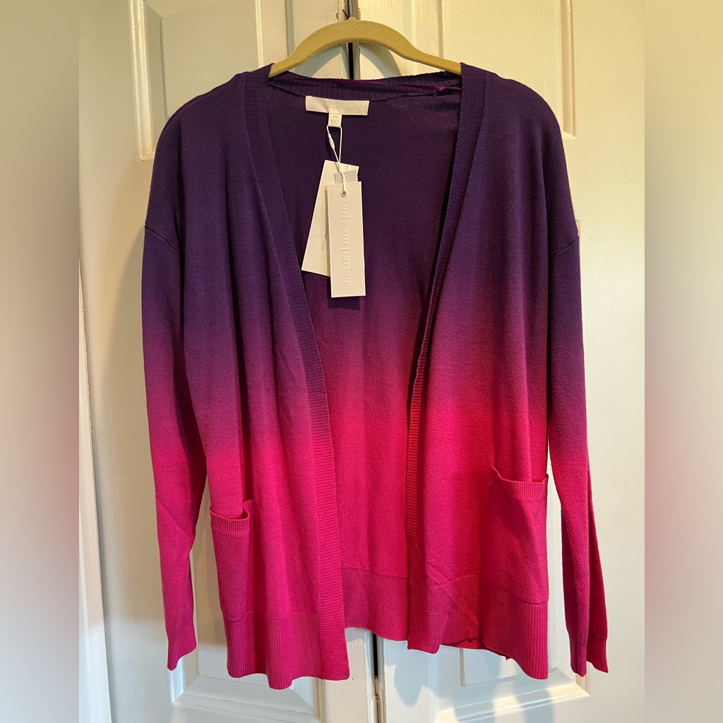 Nwt : Ombre Crdigan By Adyson Parker - Lightweight , Pink & Purple